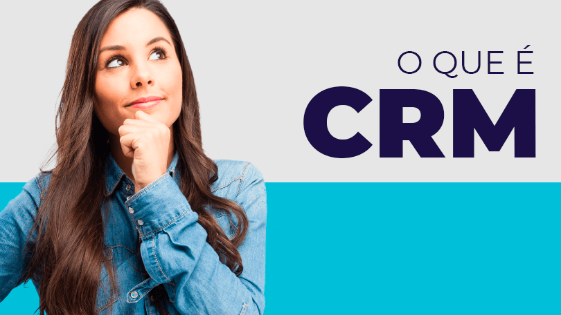 uma mulher pensando na importancia do crm