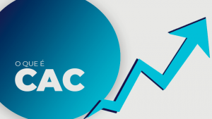 Seta demonstrando o crescimento da empresa através da analise de métricas do CAC